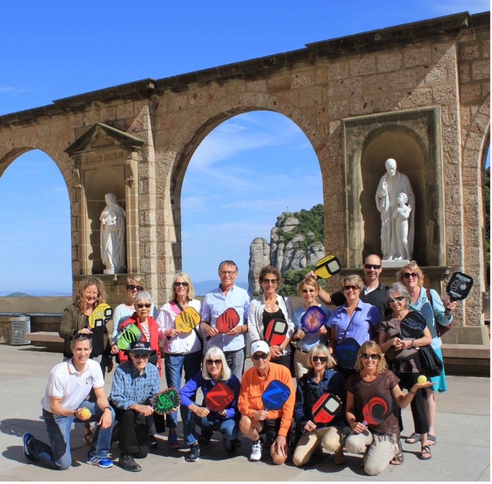 Travelers enjoying the sites on a previous Spain Pickleball Tour